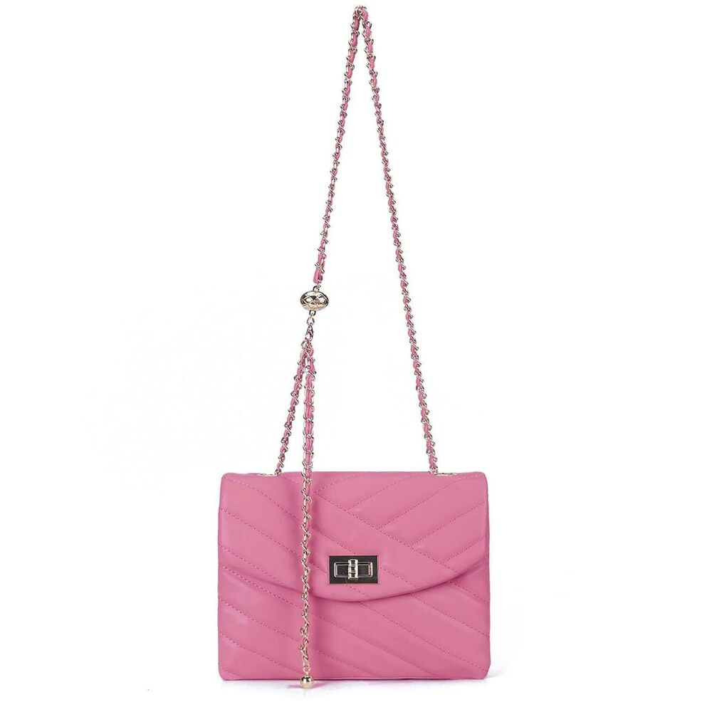 3049 Quilted Crossbody Purse , Small Elegant Shoulder Bag with Gold Chain - Picture 4 of 8